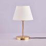 Opviq Lámpara de Mesa AYD-3403 Blanco y Dorado